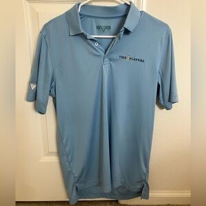 The Players Men's Golf Polo Light Blue Small